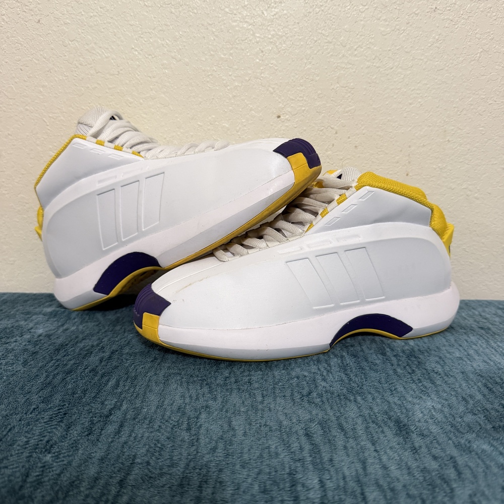 adidas Crazy 1 Lakers Home Kobe Bryant GY8947 White Purple Yellow Size 8
